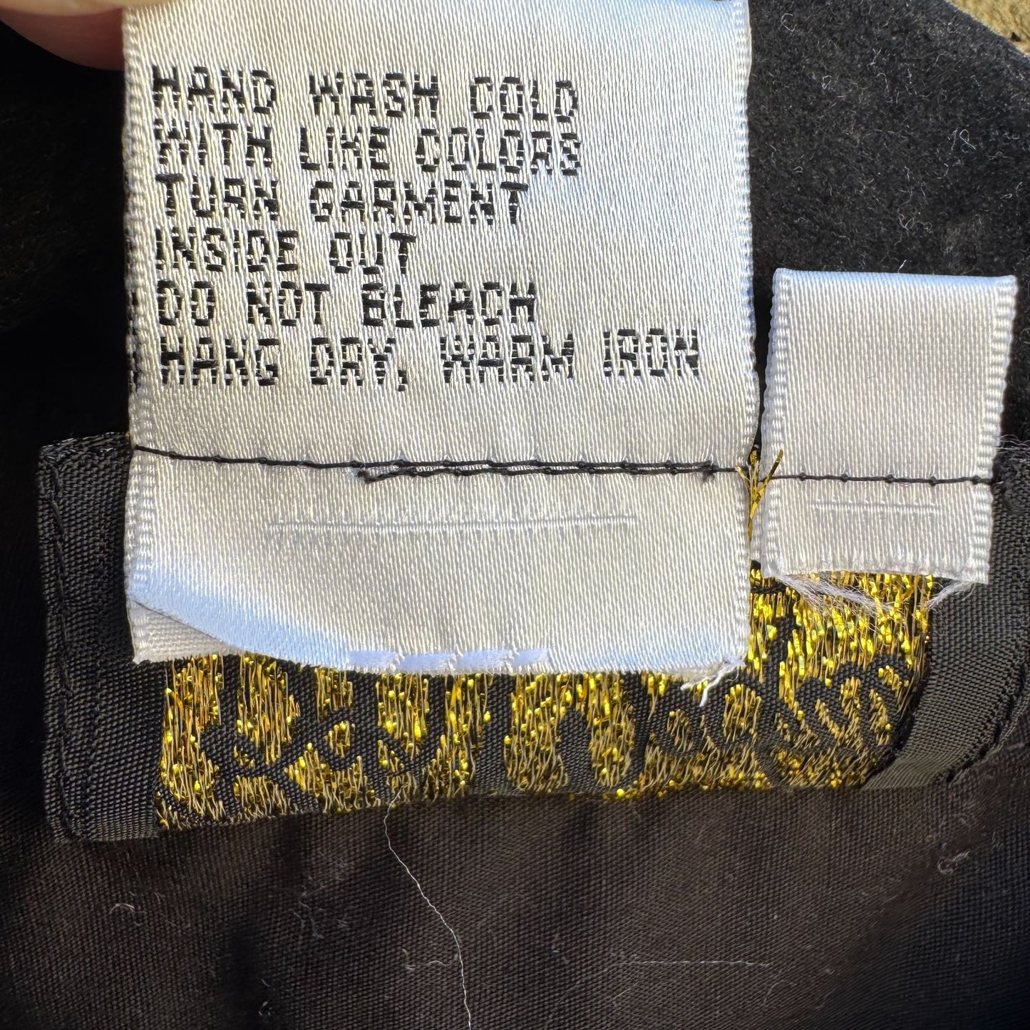 Bob Mackie Wearable Art Vintage Womens Black Button-Up Embroidered Heart Shirt S