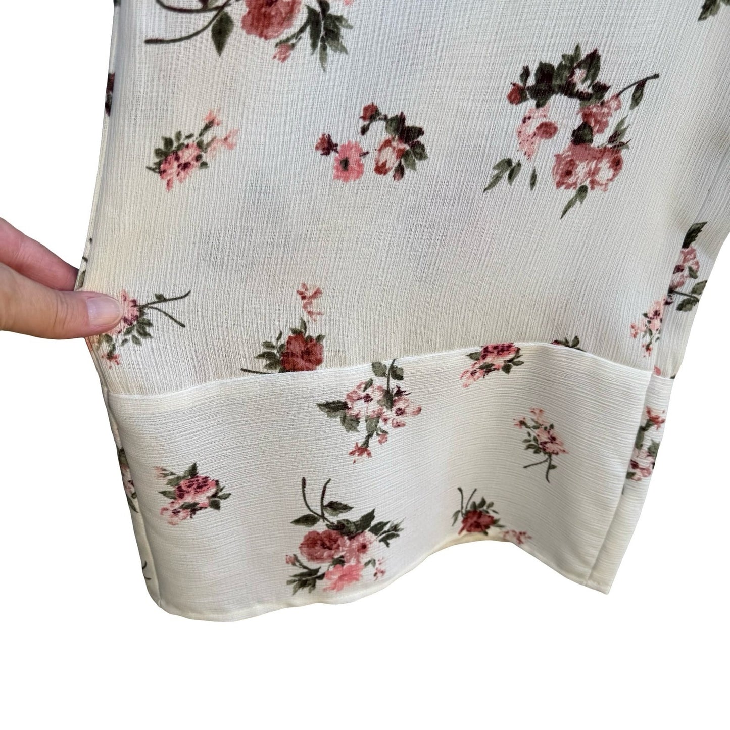 Katie K Cottagecore Romantic Coquette Boho Garden Floral Wide Leg Chiffon Pant M