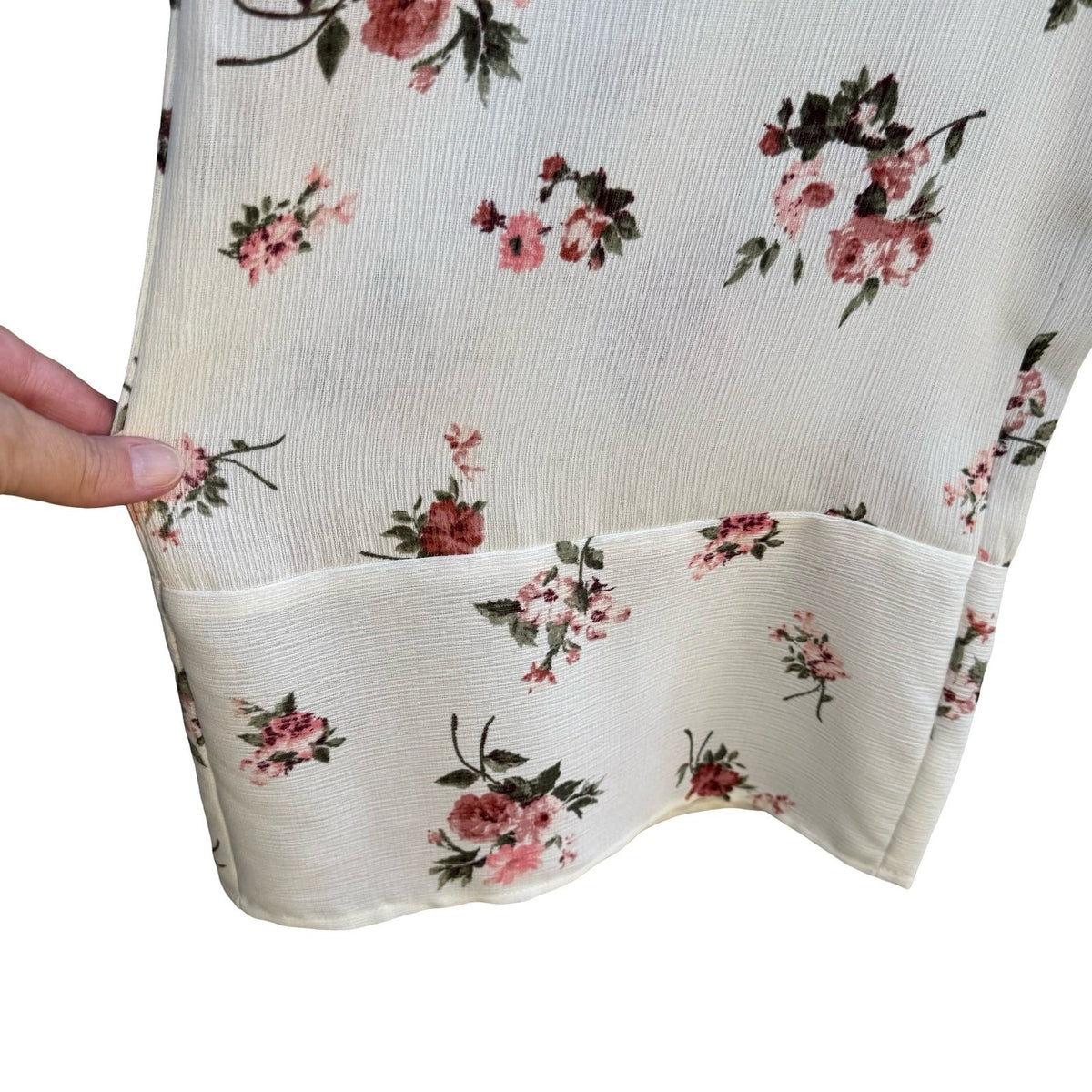 Katie K Cottagecore Romantic Coquette Boho Garden Floral Wide Leg Chiffon Pant M