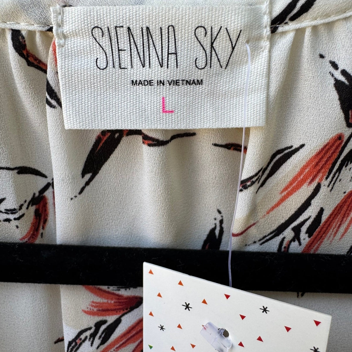 Sienna Sky Cottagecore Boho Romantic Floral Peplum Wrap Lace Trim Blouse L NEW