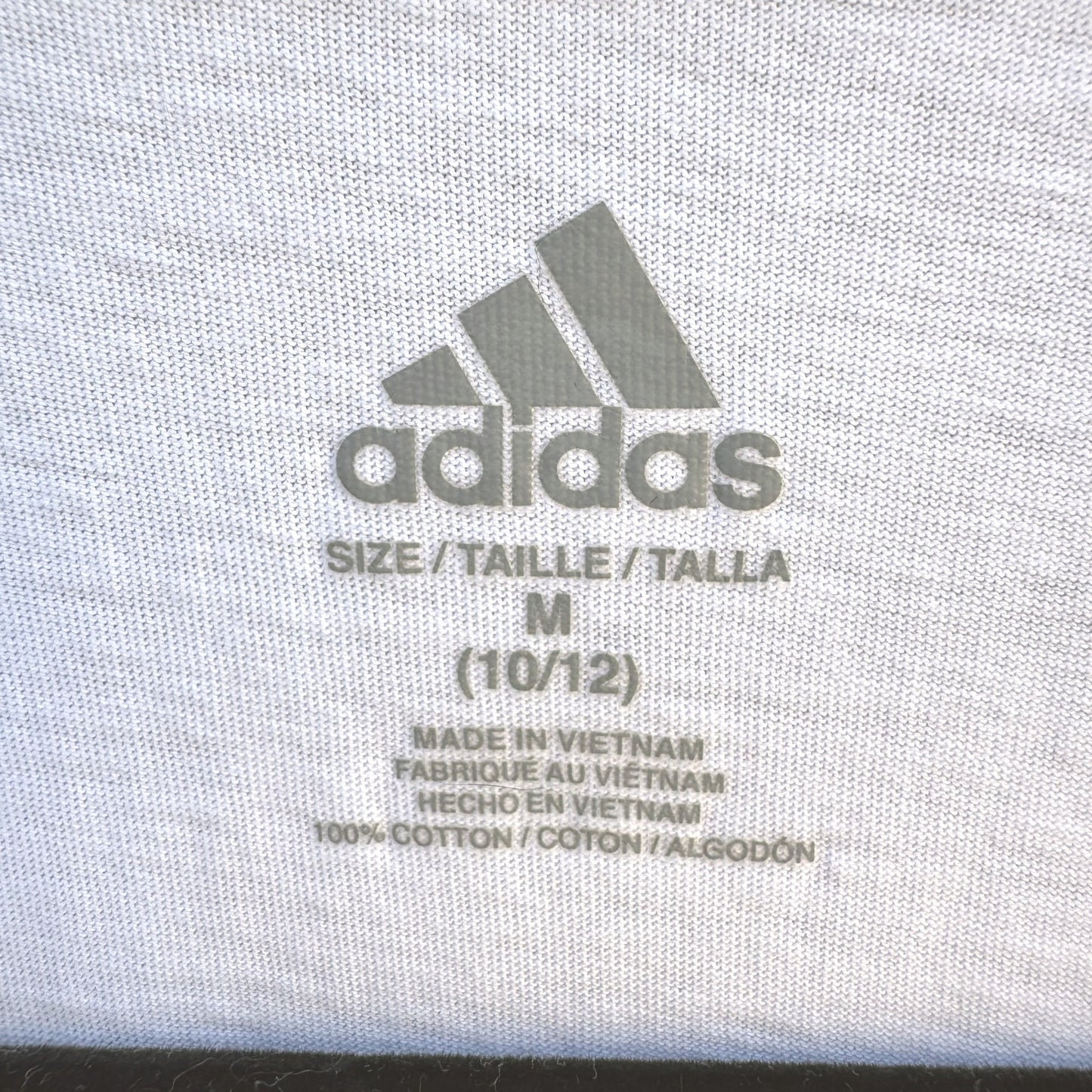 Adidas Core Three Stripes Athleisure Streetwear Black On White Logo T-Shirt M