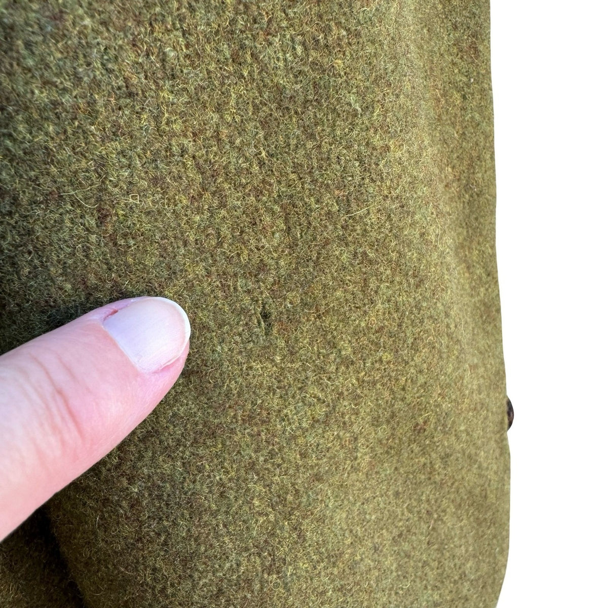 Zero King Vintage 70s Wool Faux Fur Lined Hooded Military Field Coat Green Mens