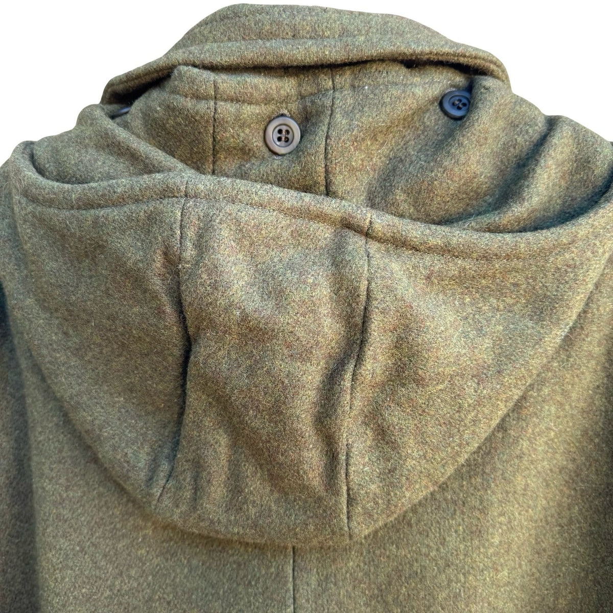 Zero King Vintage 70s Wool Faux Fur Lined Hooded Military Field Coat Green Mens