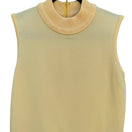 Switch Booth Bay Qiana Vintage Sleeveless Mock Neck Knit Top Yellow 1970s Retro Mod 3 image
