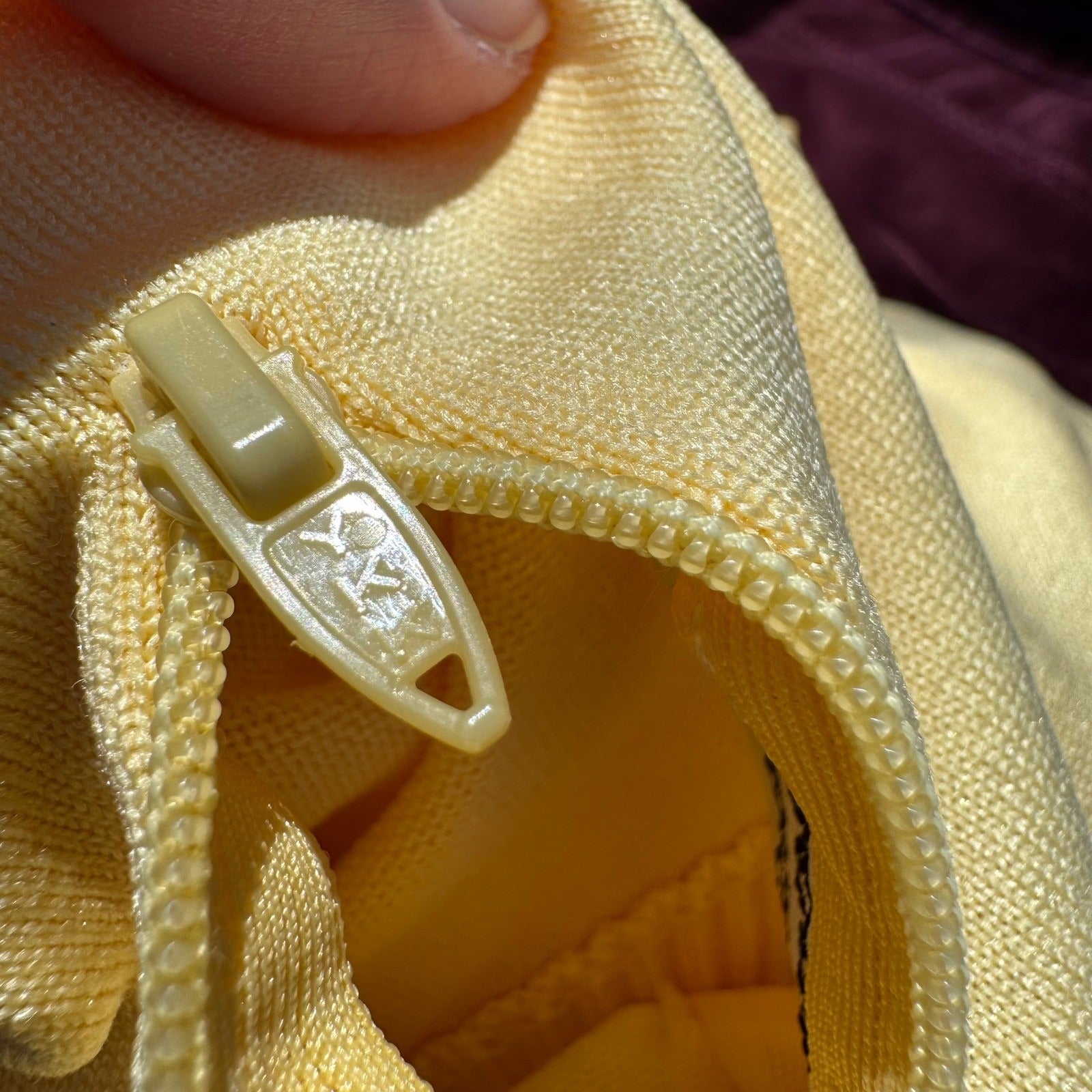 Booth Bay Qiana Vintage Sleeveless Mock Neck Knit Top Yellow 1970s Retro Mod