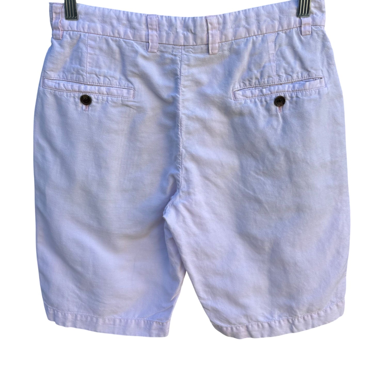 Brooks Brothers Mens W30 Preppy Pale Pink Irish Linen Baird McNutt Shorts Summer