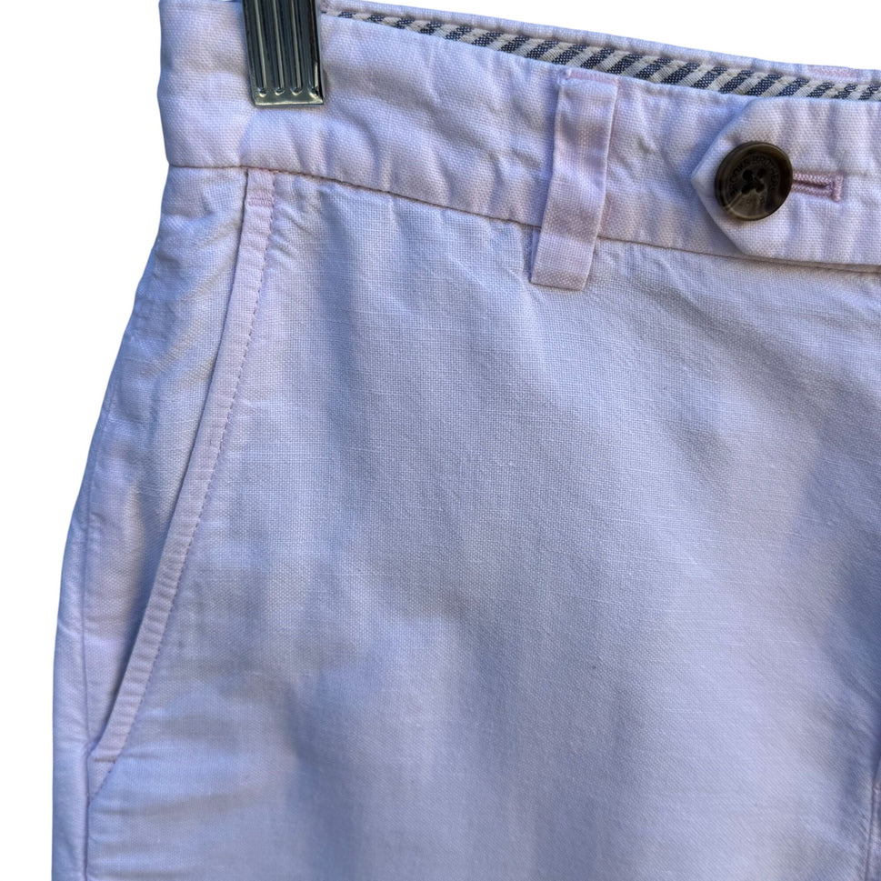 Brooks Brothers Mens W30 Preppy Pale Pink Irish Linen Baird McNutt Shorts Summer