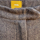 Switch Fidel Twee Preppy Wool Herringbone Buckle Tailored Dark Academia Trousers Brown 2 image