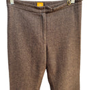 Switch Fidel Twee Preppy Wool Herringbone Buckle Tailored Dark Academia Trousers Brown 3 image