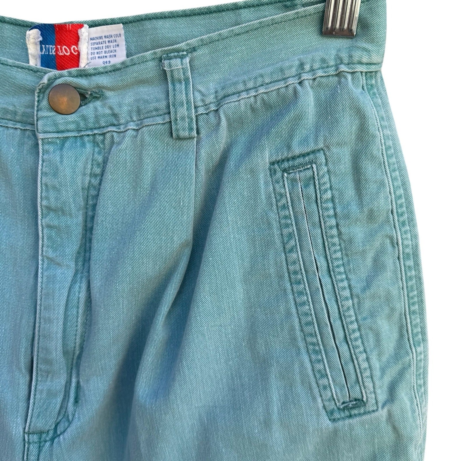 Styles To Go Vintage 90s Teal Retro High Waisted Pleated Capri Pants 14 Granola