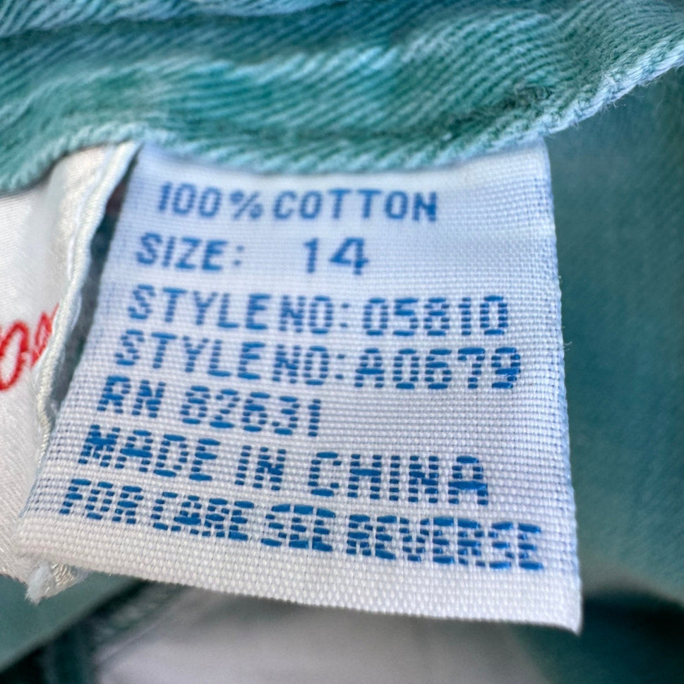 Styles To Go Vintage 90s Teal Retro High Waisted Pleated Capri Pants 14 Granola