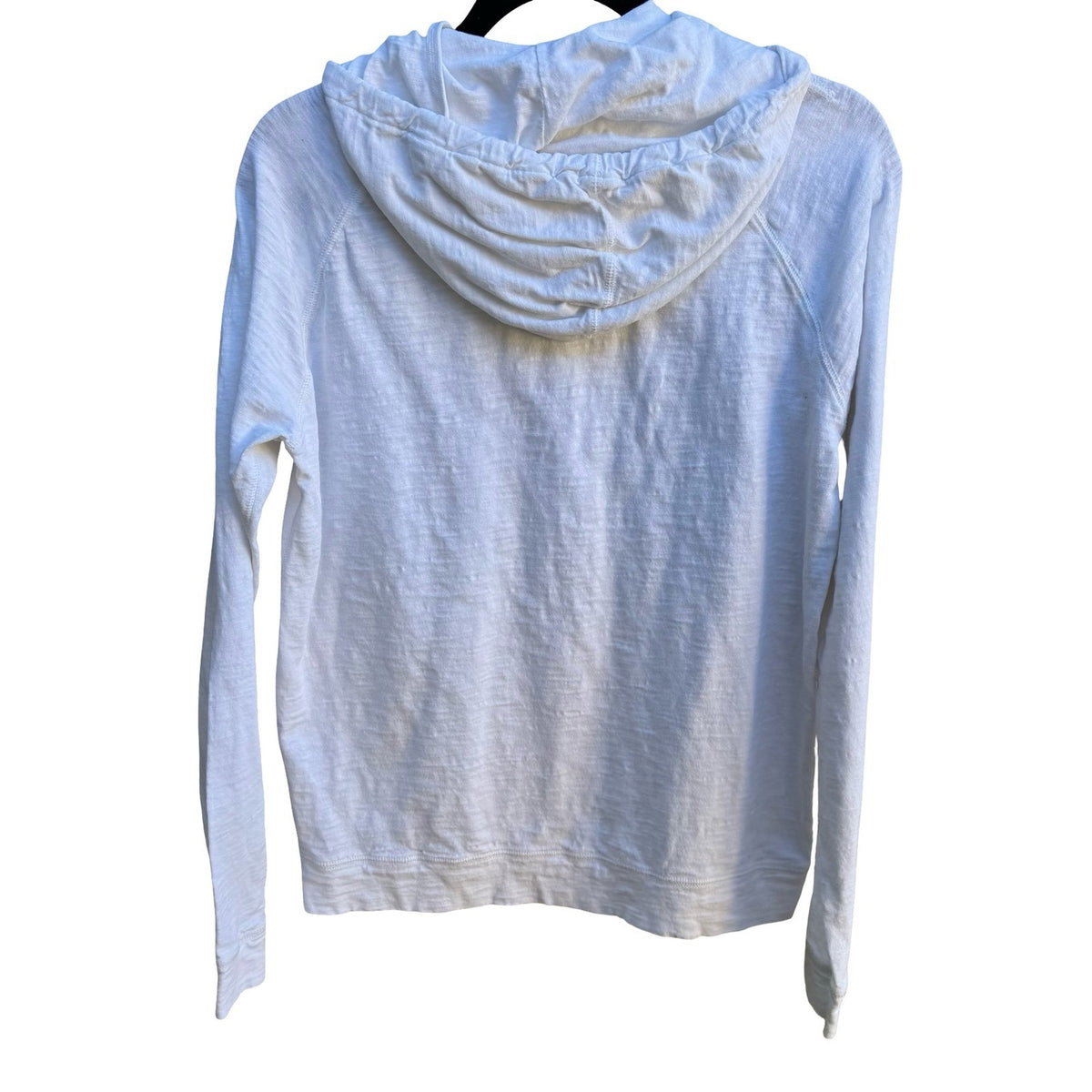 Vince Slub Cotton Raglan Minimalist Layering Quiet Luxury Hoodie White Mens S