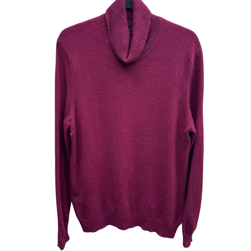 Club Room Luxury 100% Cashmere Quiet Luxury Old Money Cowl Neck Sweater Red L