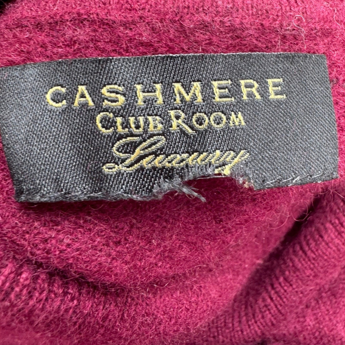 Club Room Luxury 100% Cashmere Quiet Luxury Old Money Cowl Neck Sweater Red L