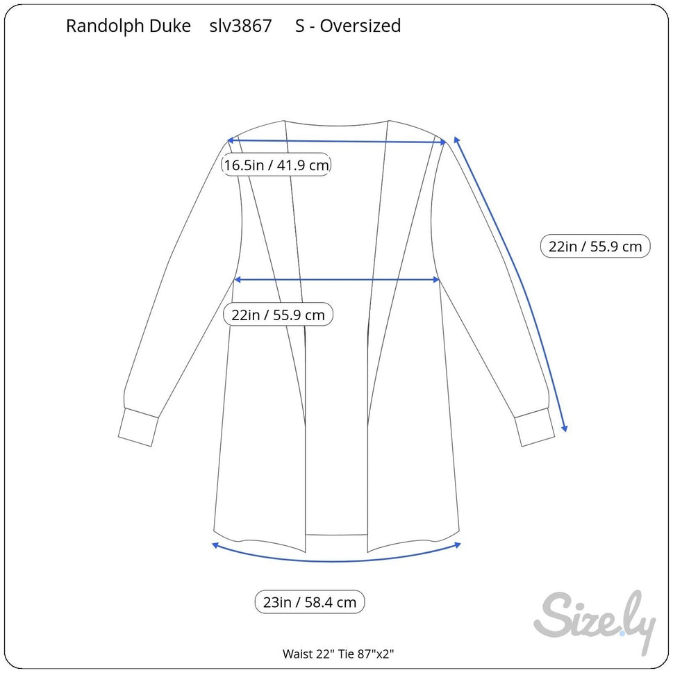 Randolph Duke The Look Reversible Silk Velvet Jacket Blue Open Cardigan SM NWT