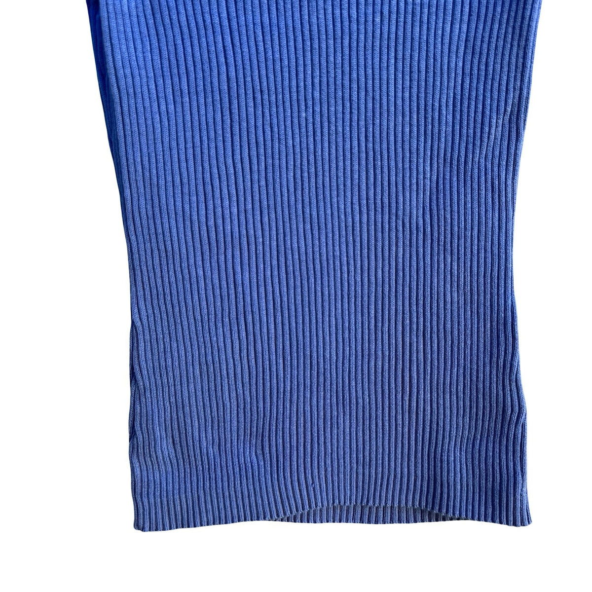 Clio Vintage Y2K 90s Silk Cotton Preppy Ribbed Mock Neck Sleeveless Knit Sweater