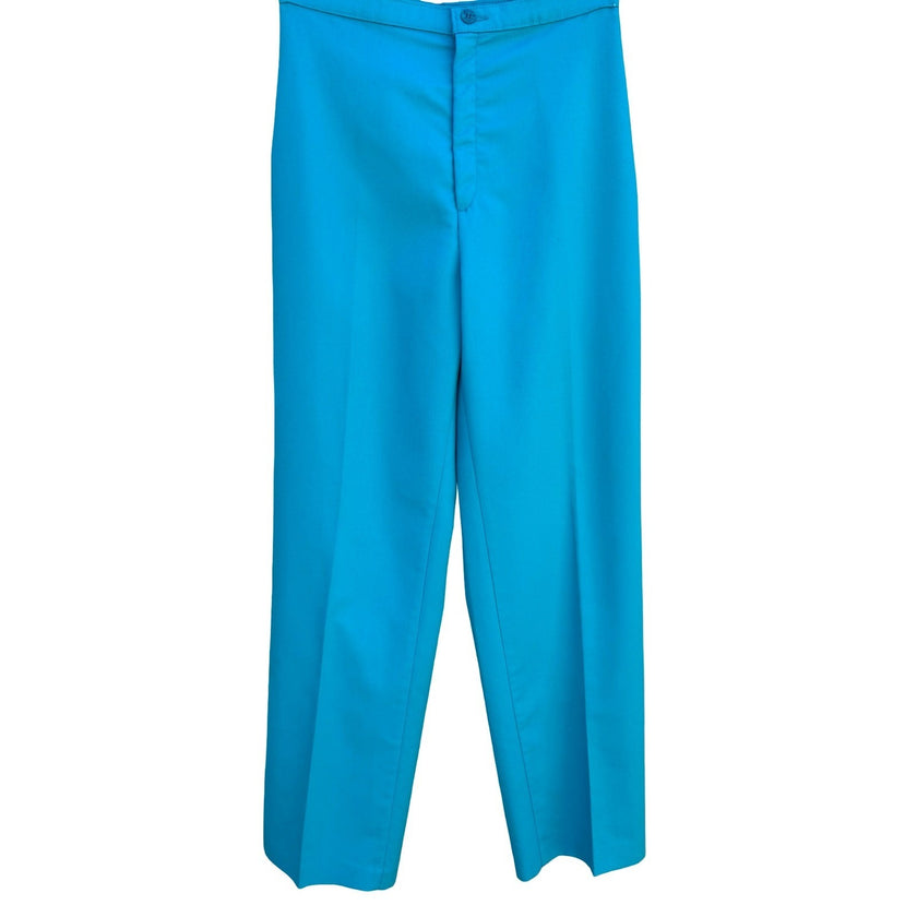 Levi Strauss Vintage 70s Retro Classic Womens 28 Turquoise High Waisted Pants