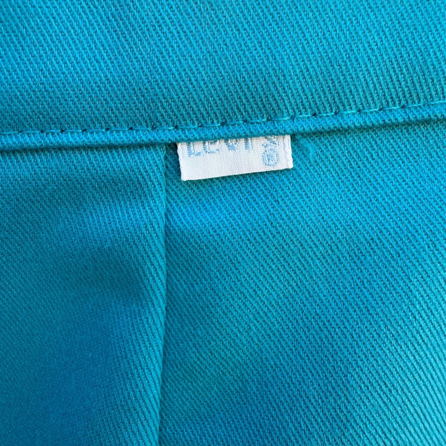 Levi Strauss Vintage 70s Retro Classic Womens 28 Turquoise High Waisted Pants