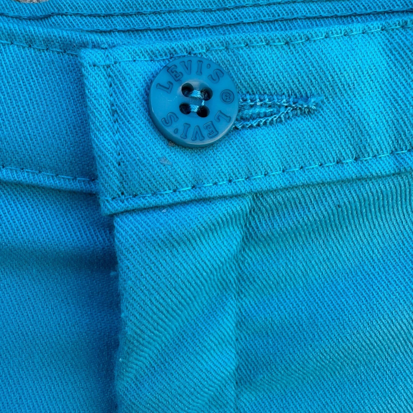 Levi Strauss Vintage 70s Retro Classic Womens 28 Turquoise High Waisted Pants
