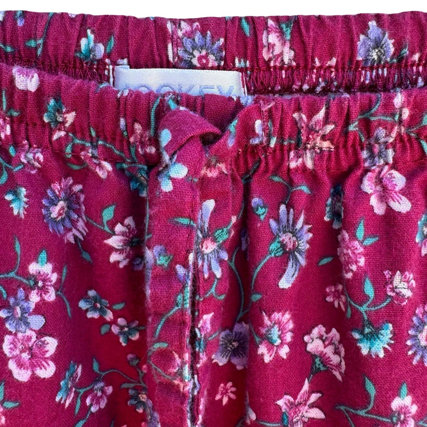 Jockey Pajama Pants Womens XL Burgundy Floral Drawstring Loungewear Cottagecore