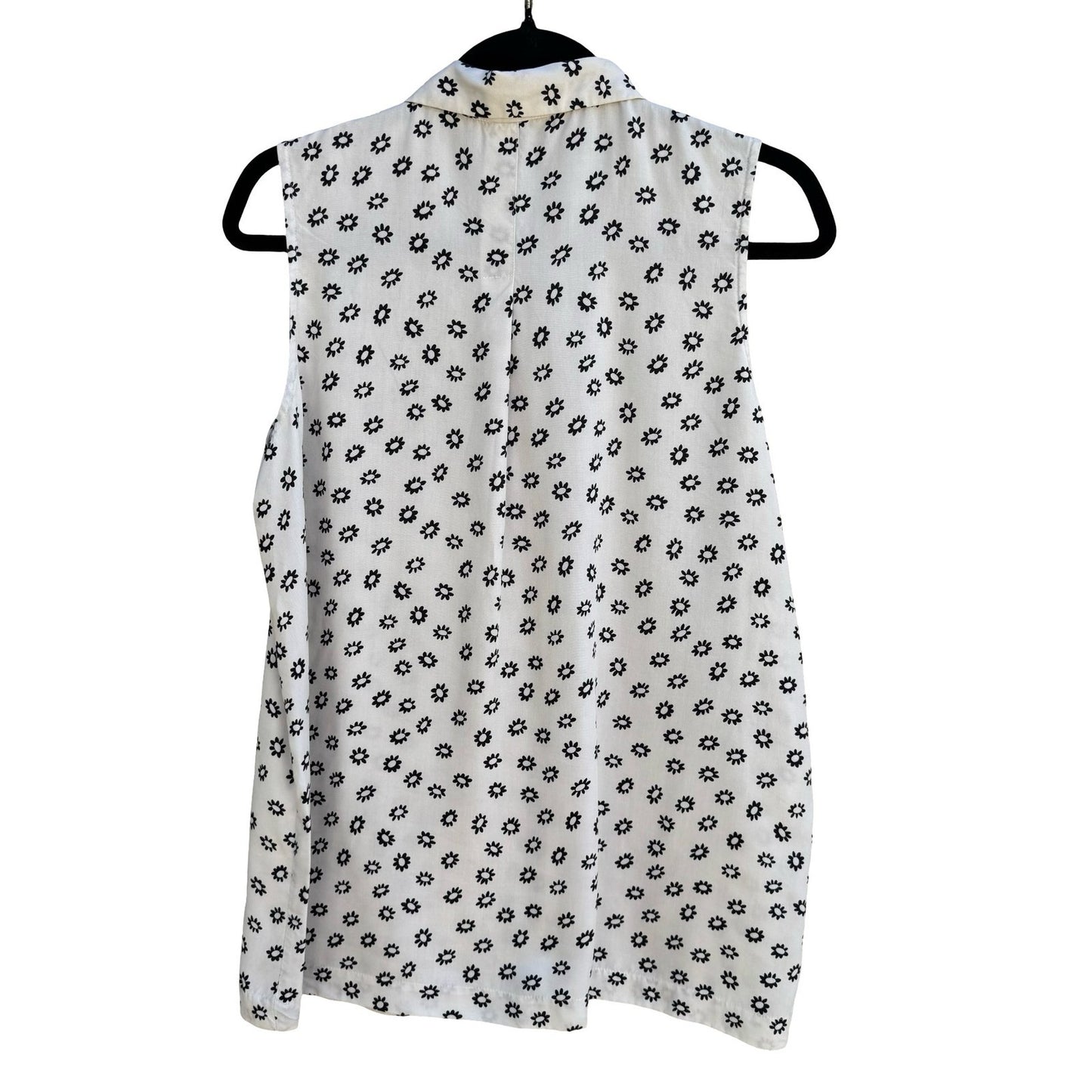 Gap Vintage 90s Minimalist Cottagecore Sleeveless Blouse Floral Daisy Womens L