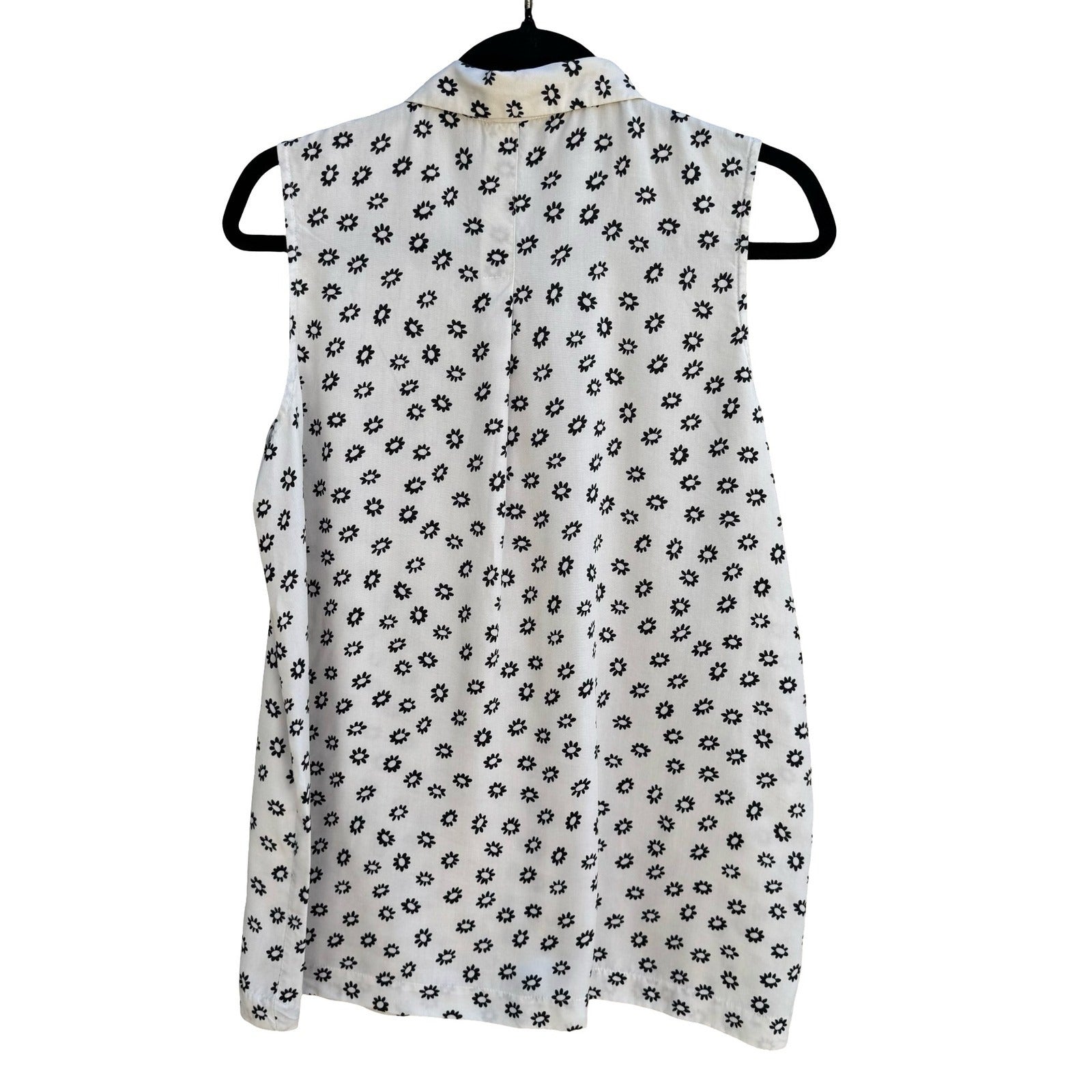Gap Vintage 90s Minimalist Cottagecore Sleeveless Blouse Floral Daisy Womens L