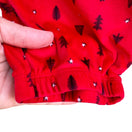 Switch Secret Treasures Red Tree Star Christmas Elastic Waist &amp; Ankle Lounge Pants L 2 image