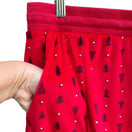 Switch Secret Treasures Red Tree Star Christmas Elastic Waist &amp; Ankle Lounge Pants L 3 image