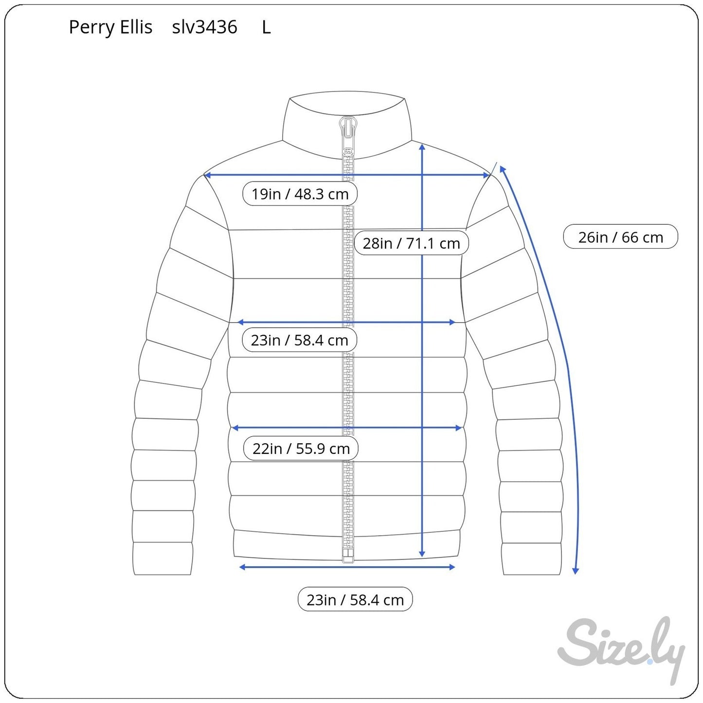 Perry Ellis Mens Chevron Quilted Puffer Jacket Dark Brown Full Zip Stand Collar