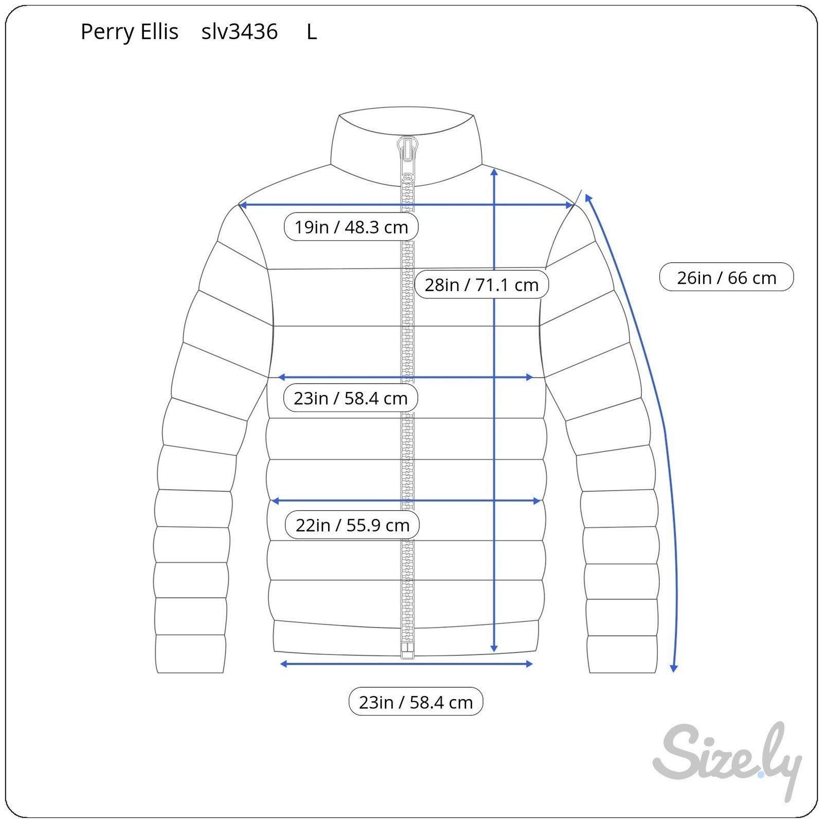 Perry Ellis Mens Chevron Quilted Puffer Jacket Dark Brown Full Zip Stand Collar