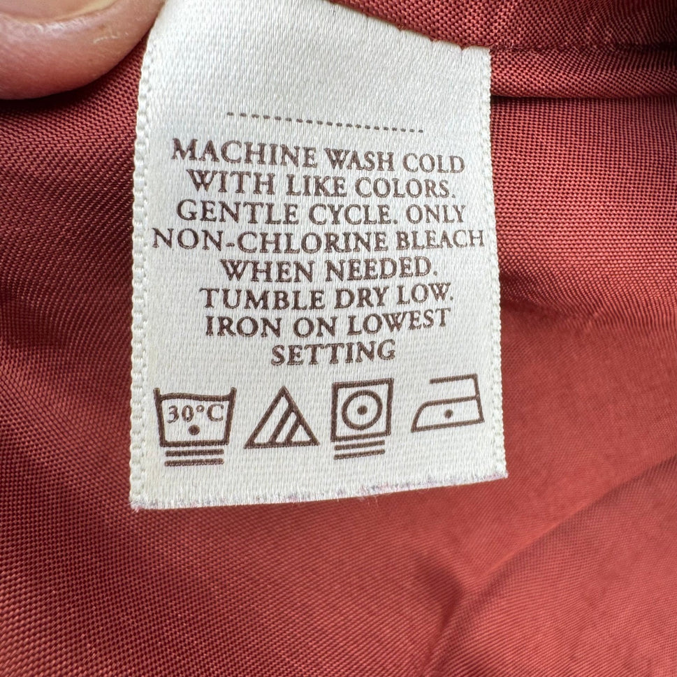 Perry Ellis Mens Chevron Quilted Puffer Jacket Dark Brown Full Zip Stand Collar