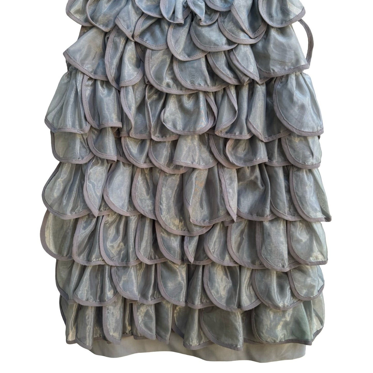 Twelve by Twelve Y2K Avant Garde Mermaidcore Tiered Ruffle Sleeveless Blouse XS