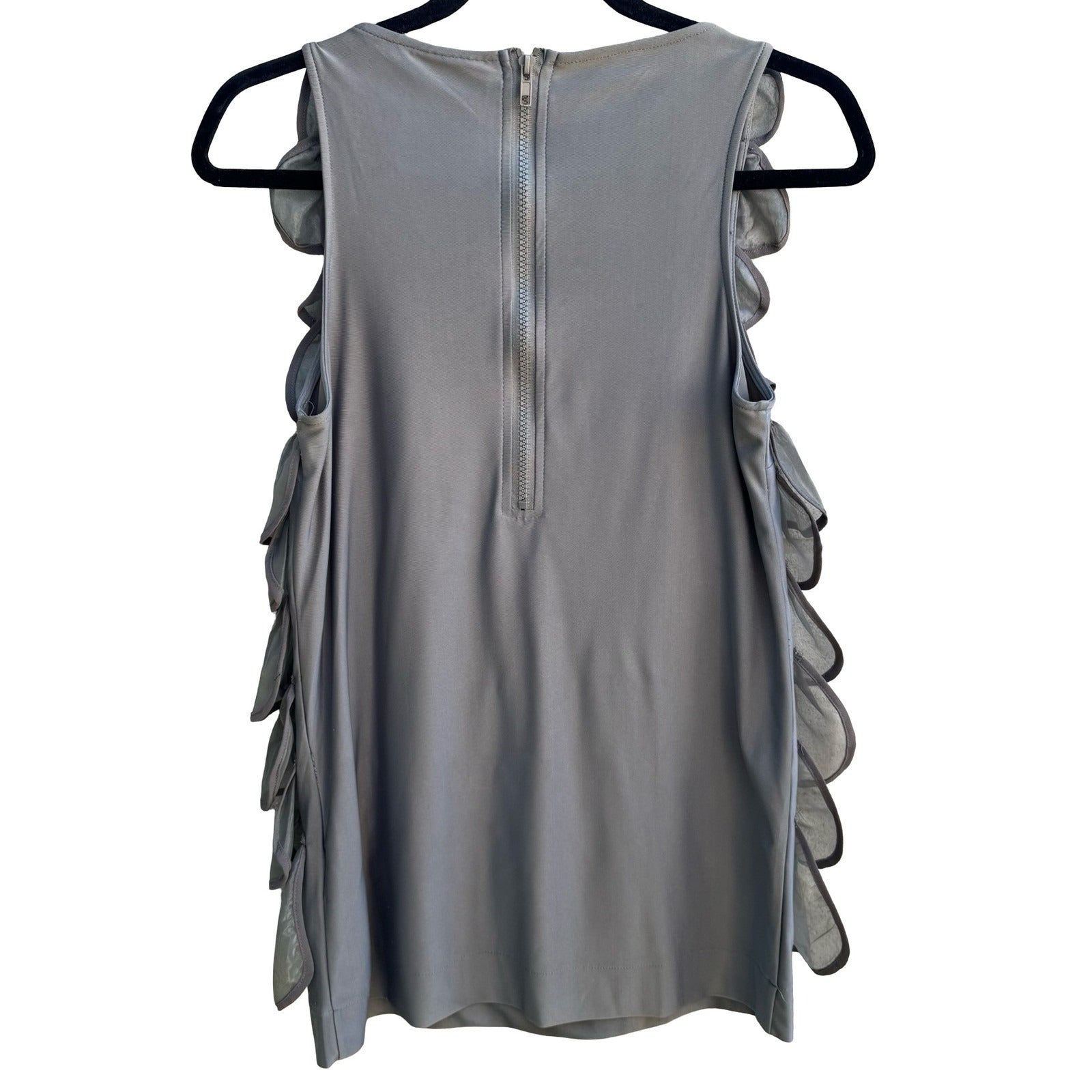 Twelve by Twelve Y2K Avant Garde Mermaidcore Tiered Ruffle Sleeveless Blouse XS