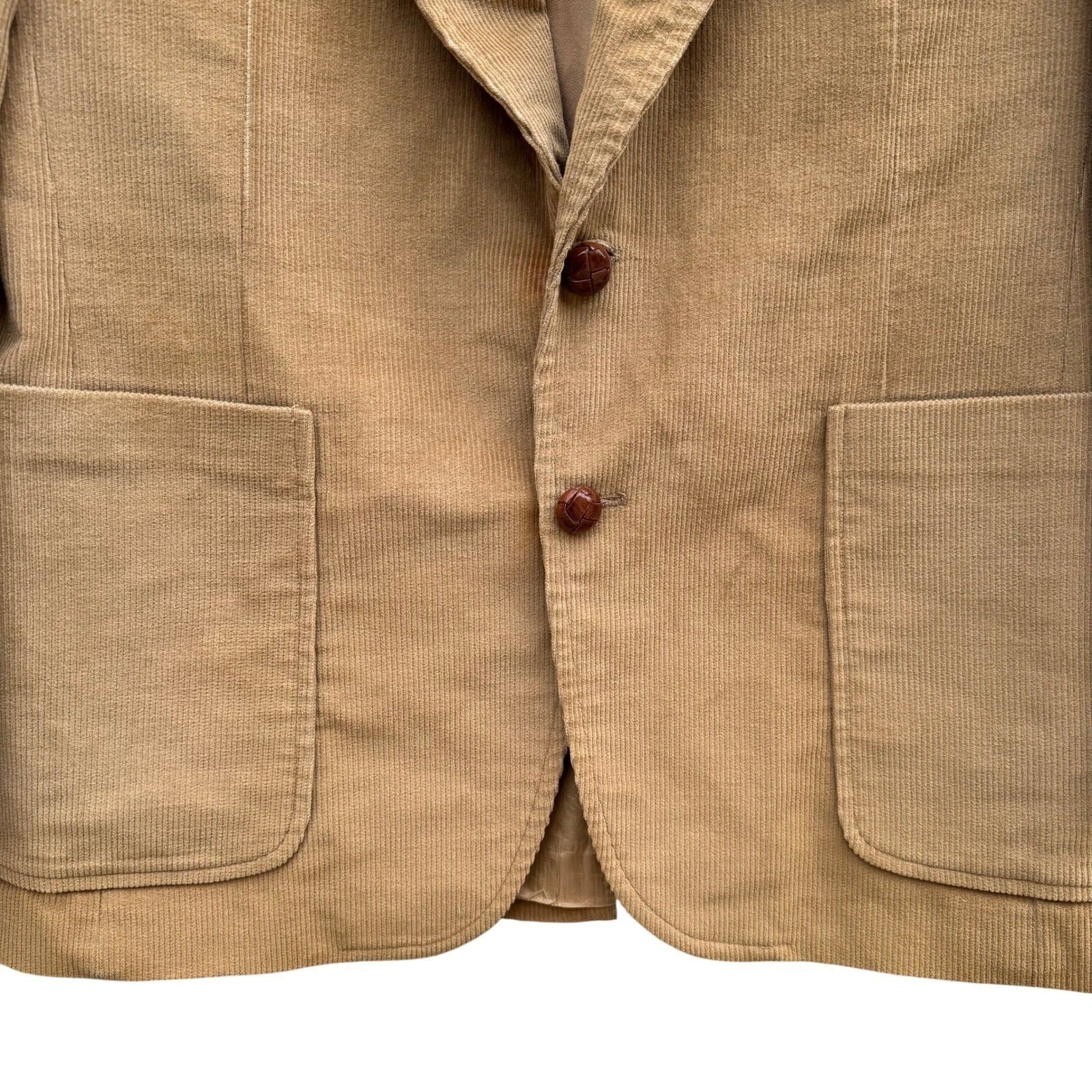 Sears The Corduroy Collection Vintage Tan Blazer Sport Coat Mens 40S 70s Retro