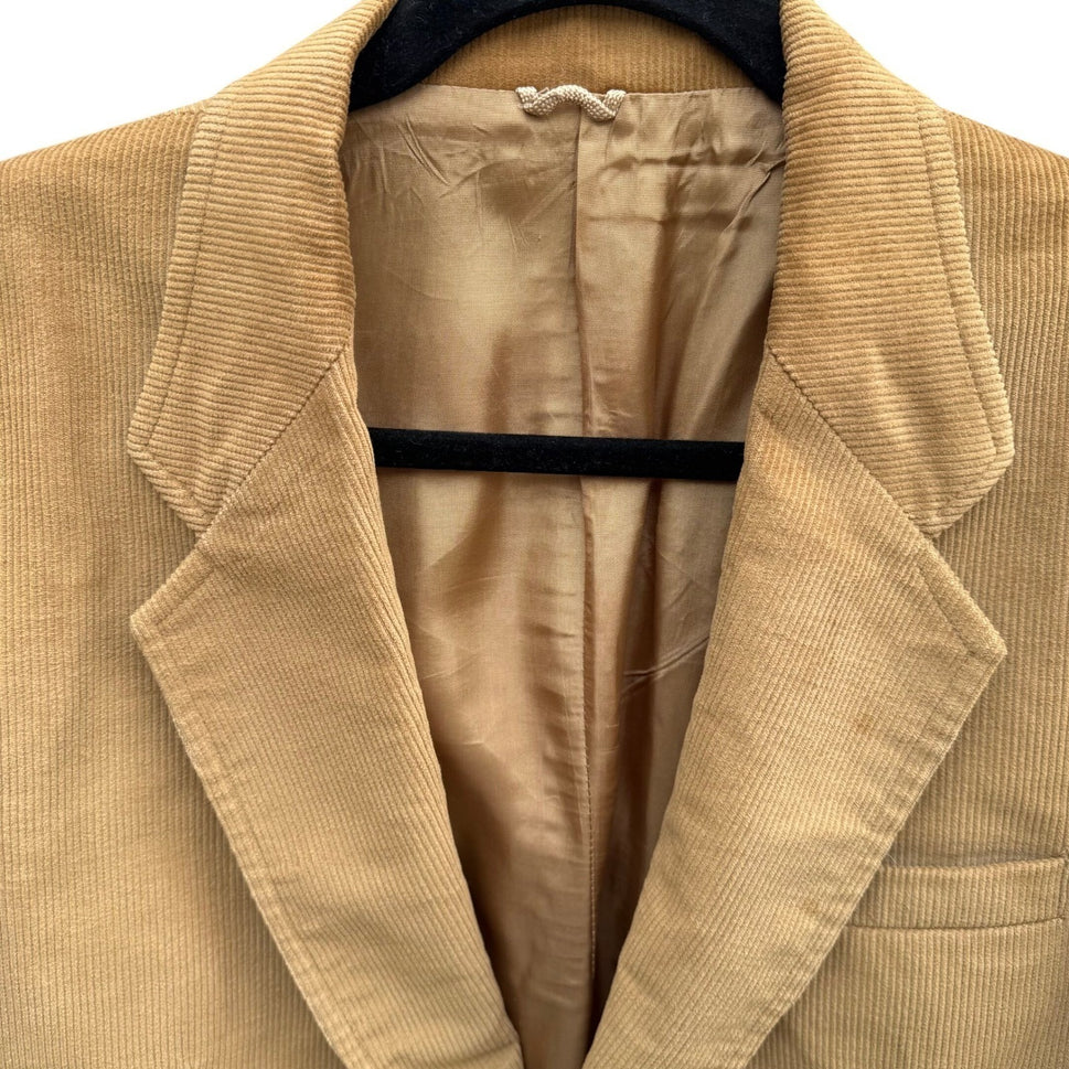 Sears The Corduroy Collection Vintage Tan Blazer Sport Coat Mens 40S 70s Retro