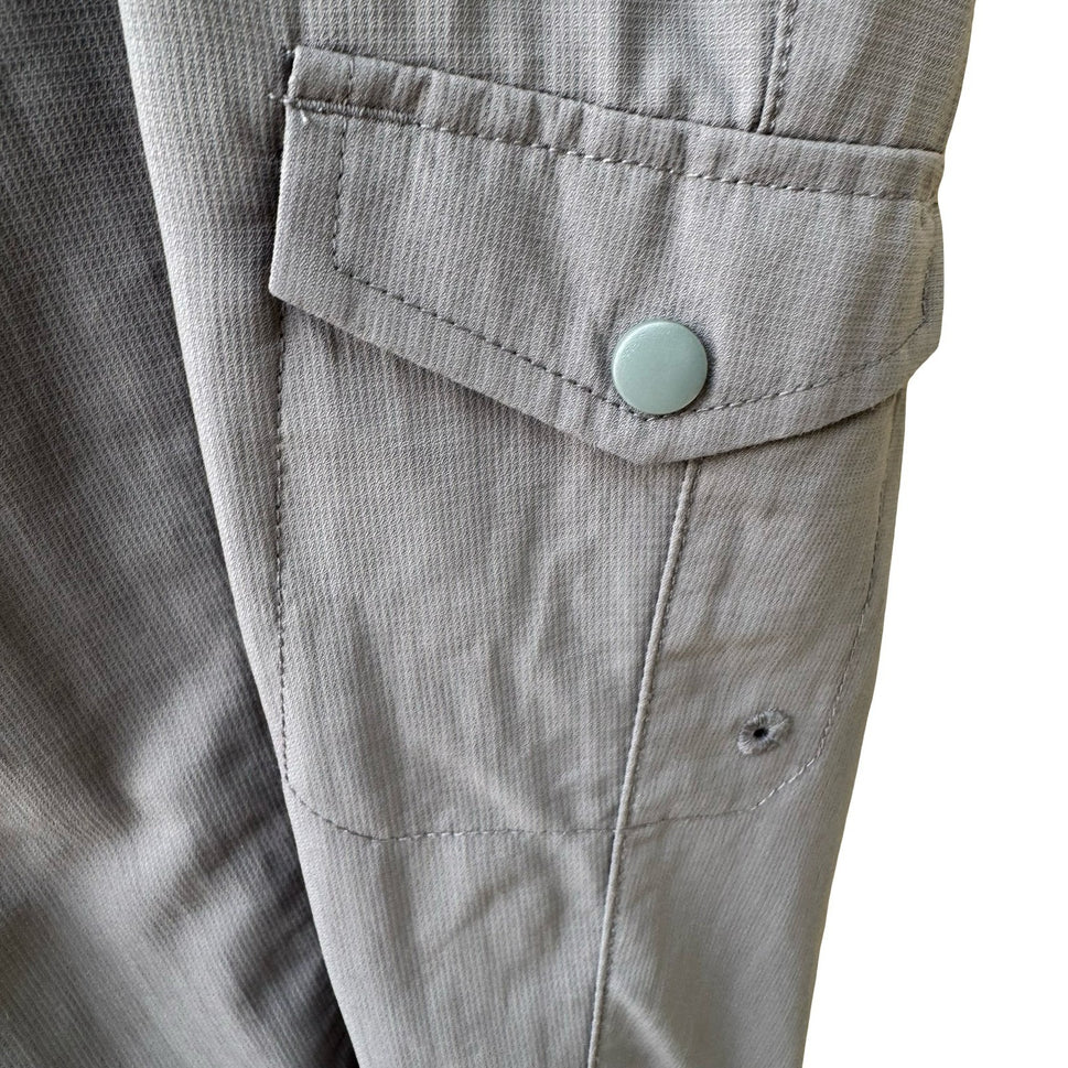 Columbia Outdoor Activewear Cargo Hiking Gorpcore Capri Pants Gray Womens 8