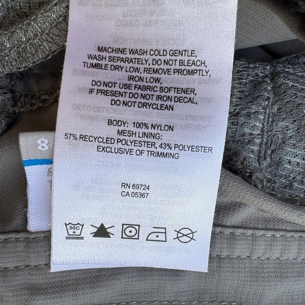 Columbia Outdoor Activewear Cargo Hiking Gorpcore Capri Pants Gray Womens 8