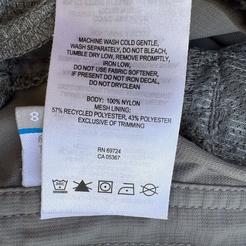 Columbia Outdoor Activewear Cargo Hiking Gorpcore Capri Pants Gray Womens 8