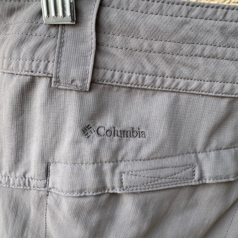 Columbia Outdoor Activewear Cargo Hiking Gorpcore Capri Pants Gray Womens 8