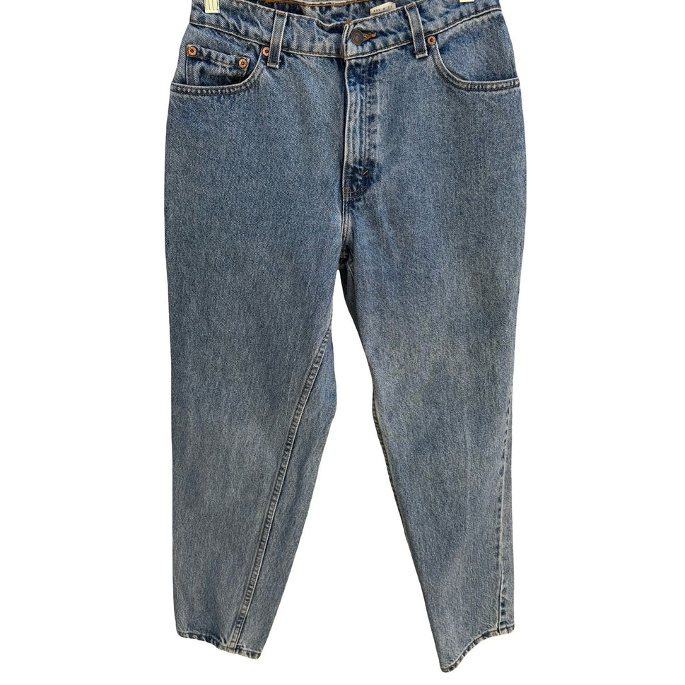 Levis 550 Vintage 90s High Waisted Tapered Leg Mom Jeans Medium Wash 8 Made USA