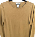 Switch Randolph Duke The Look Silk Cashmere Blend Crew Neck Sweater Camel Tan Small 3 image