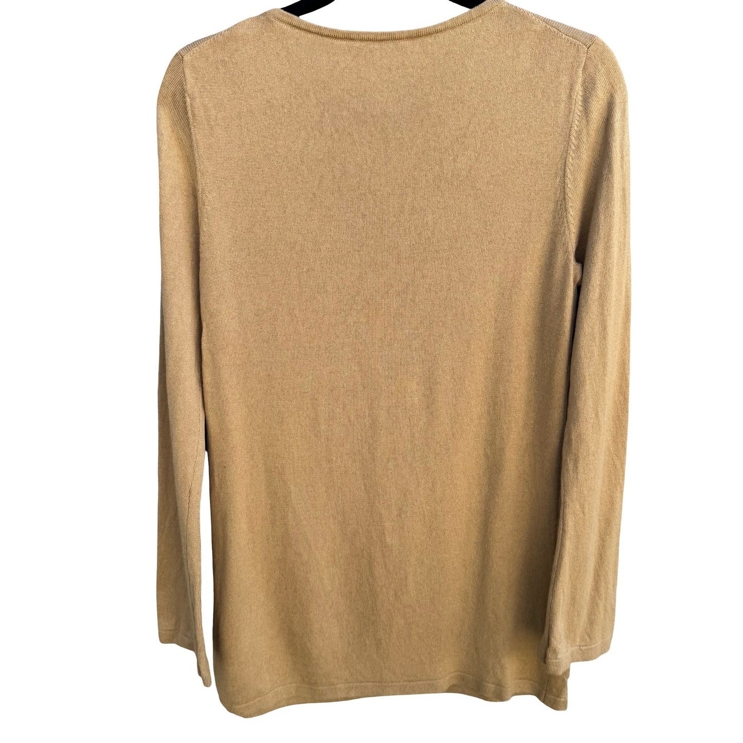 Randolph Duke The Look Silk Cashmere Blend Crew Neck Sweater Camel Tan Small
