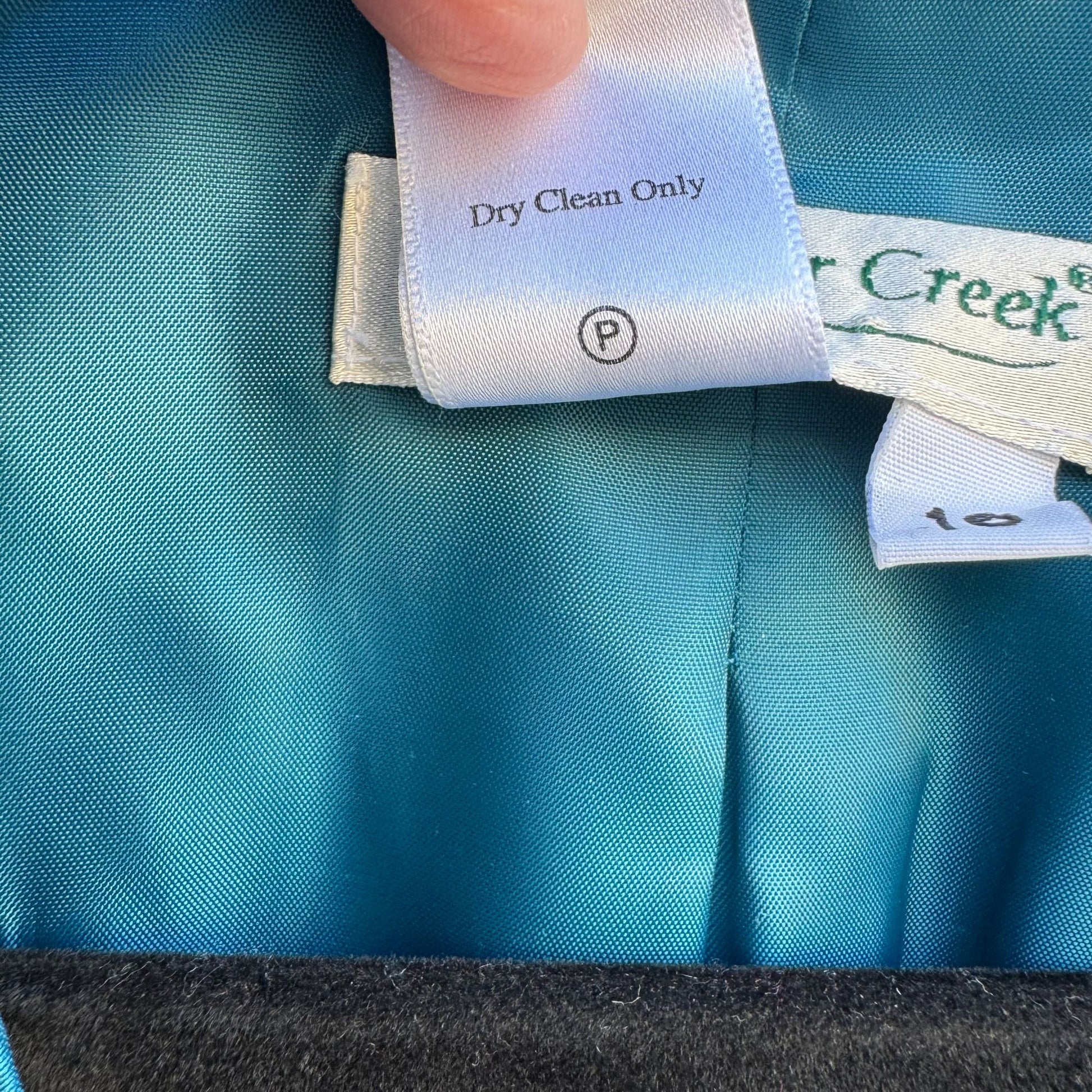 Coldwater Creek Silk Old Money Teal Blazer Womens Preppy Regency Button Jacket 16