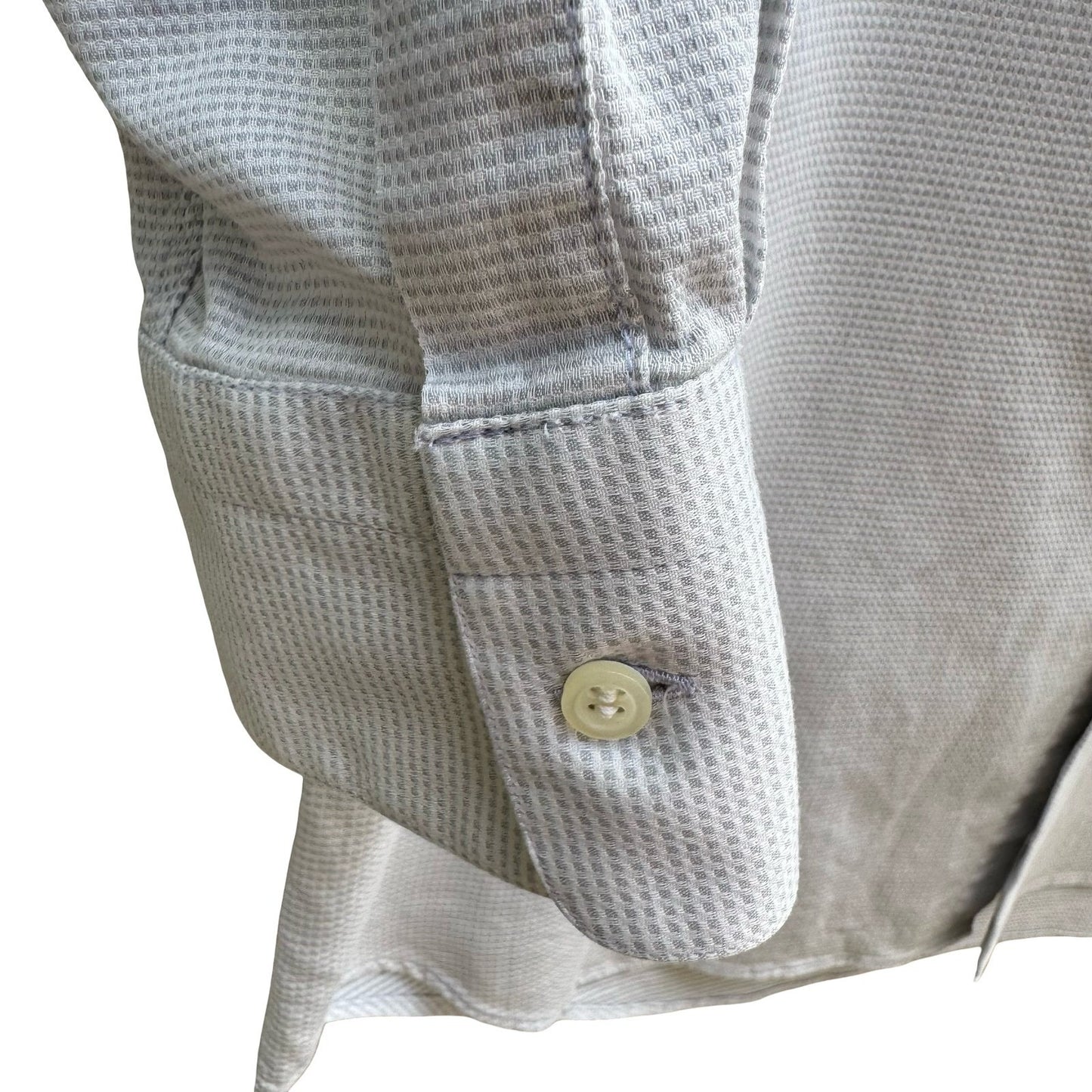 Hugo Boss Minimalist Professional Luxury Micro Check Textured Dress Shirt Grey