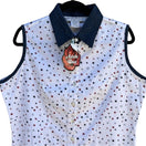 Switch Adobe Rose Women&#39;s Sleeveless Star Print Button-Up Shirt With Denim Collar - NWT 2 image