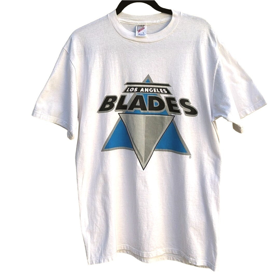 Los Angeles Blades Roller Hockey Vintage Jerzees Short Sleeve Cotton T-Shirt L