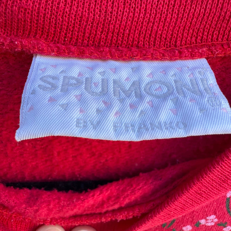 Spumoni By Franco Vintage Cottage Granny Teddy Bear Dog Puff Print Sweatshirts