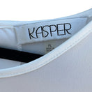 Switch Kasper Womens L Ivory Sleeveless Round Neck Keyhole Back Blouse Shell Minimalist 2 image
