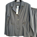 Switch L.L. Martin Sears Vintage Women&#39;s Gray Polyester Two Piece Pantsuit With Tags 12 2 image