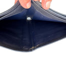 Switch Nordstrom Vintage Womens Navy Leather Card Slots Fold Change Snap Close Wallet 3 image